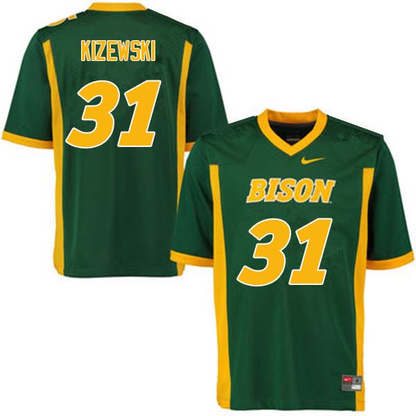 Men #31 Victor Kizewski North Dakota State Bison College Football Jerseys Sale-Green